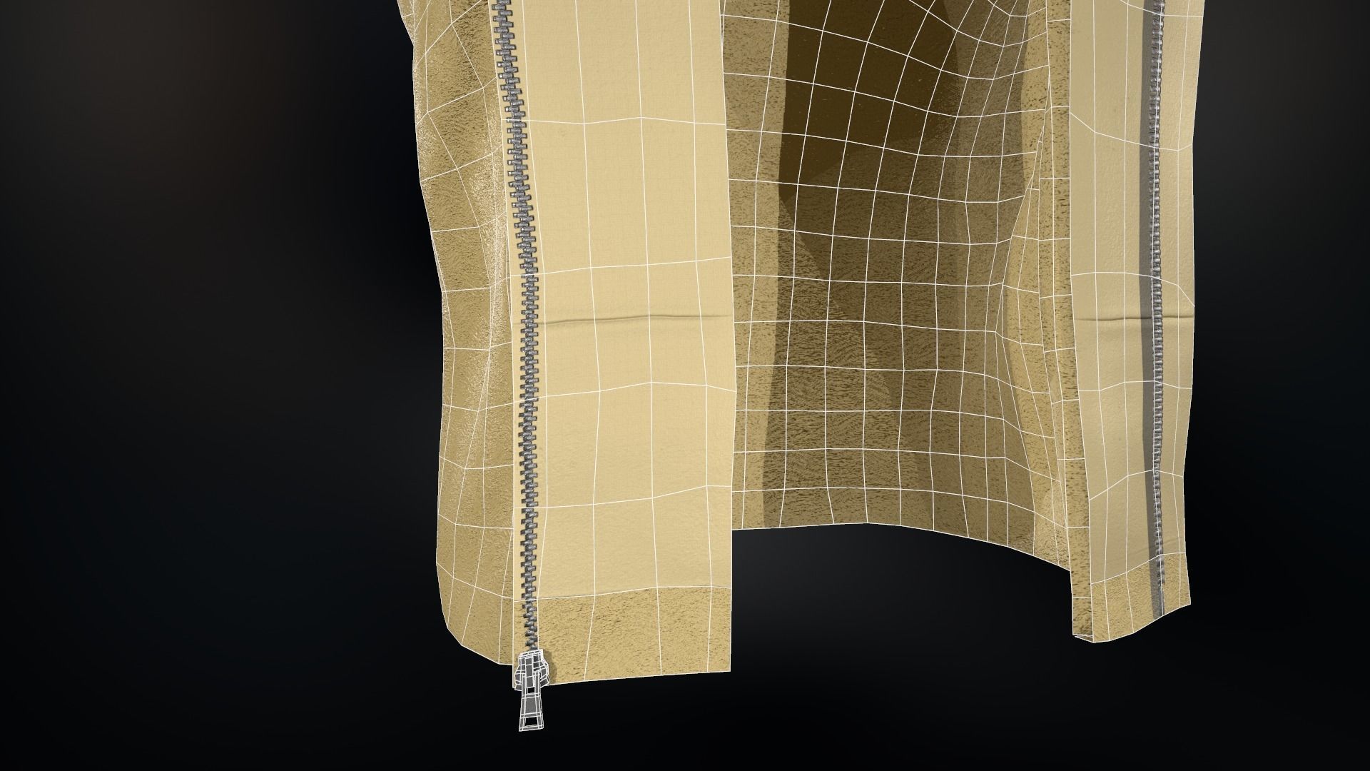 Fur Jacket Low-poly 3D model_23