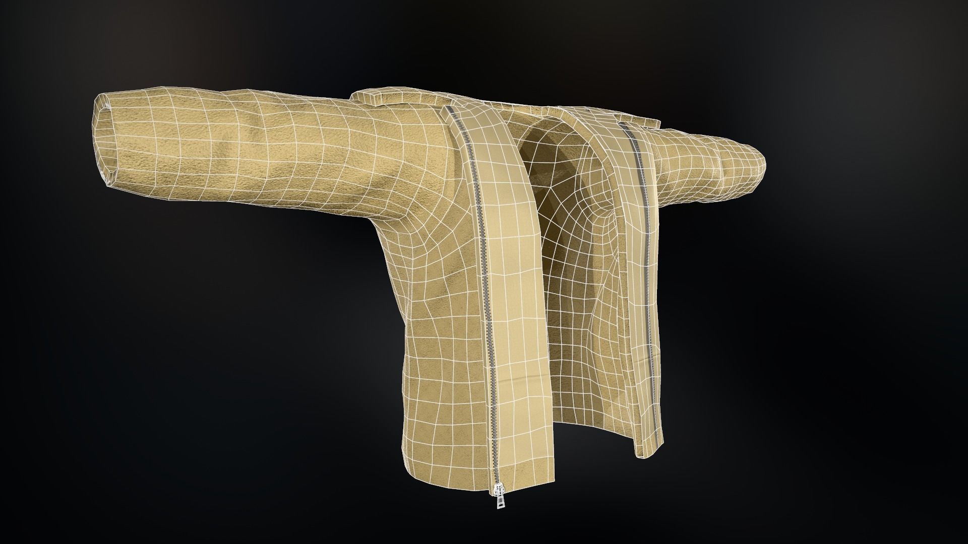 Fur Jacket Low-poly 3D model_17