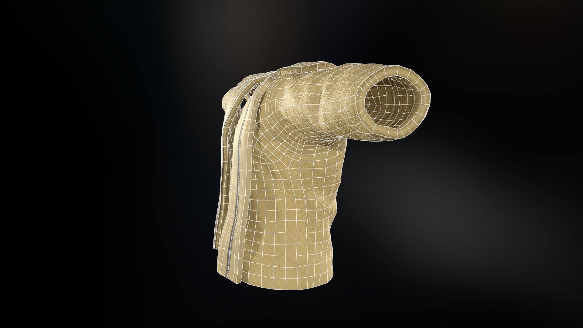 Fur Jacket Low-poly 3D model_19