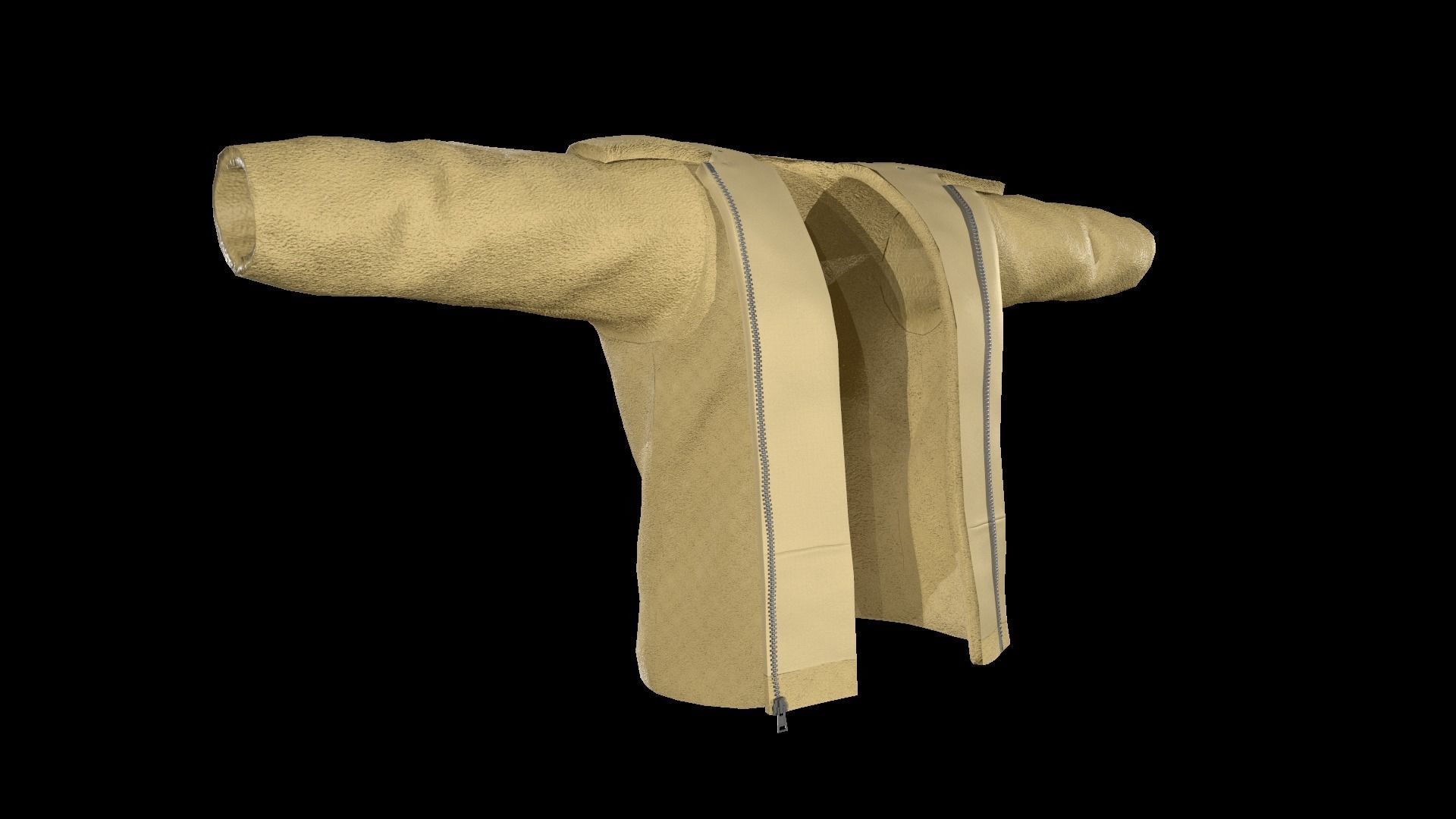 Fur Jacket Low-poly 3D model_16