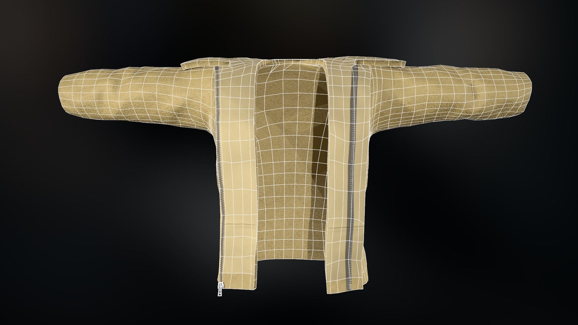 Fur Jacket Low-poly 3D model_18