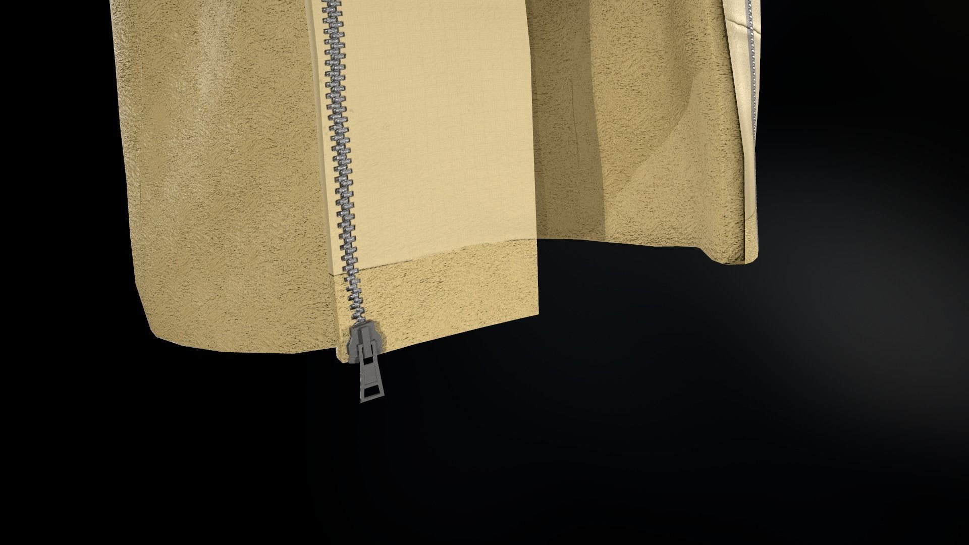 Fur Jacket Low-poly 3D model_11