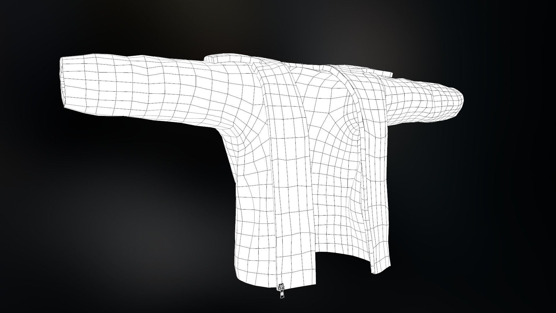 Fur Jacket Low-poly 3D model_24