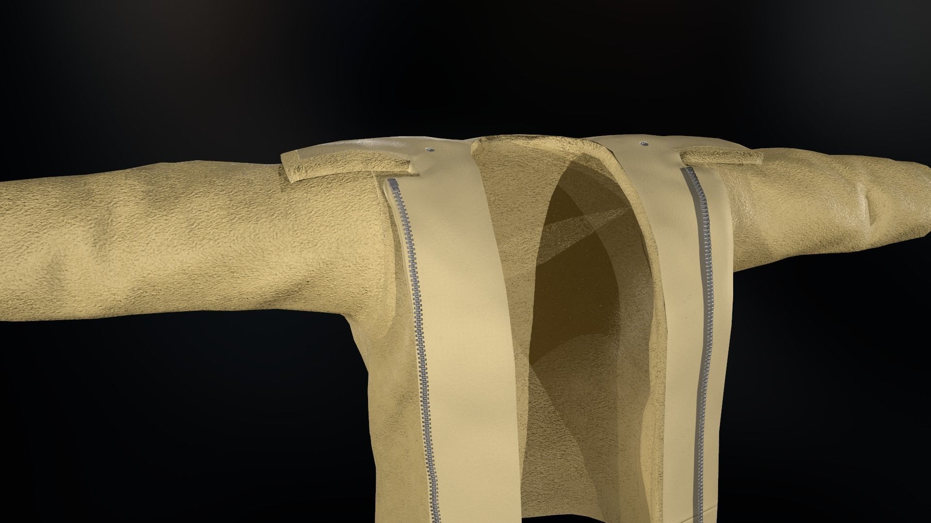 Fur Jacket Low-poly 3D model_6