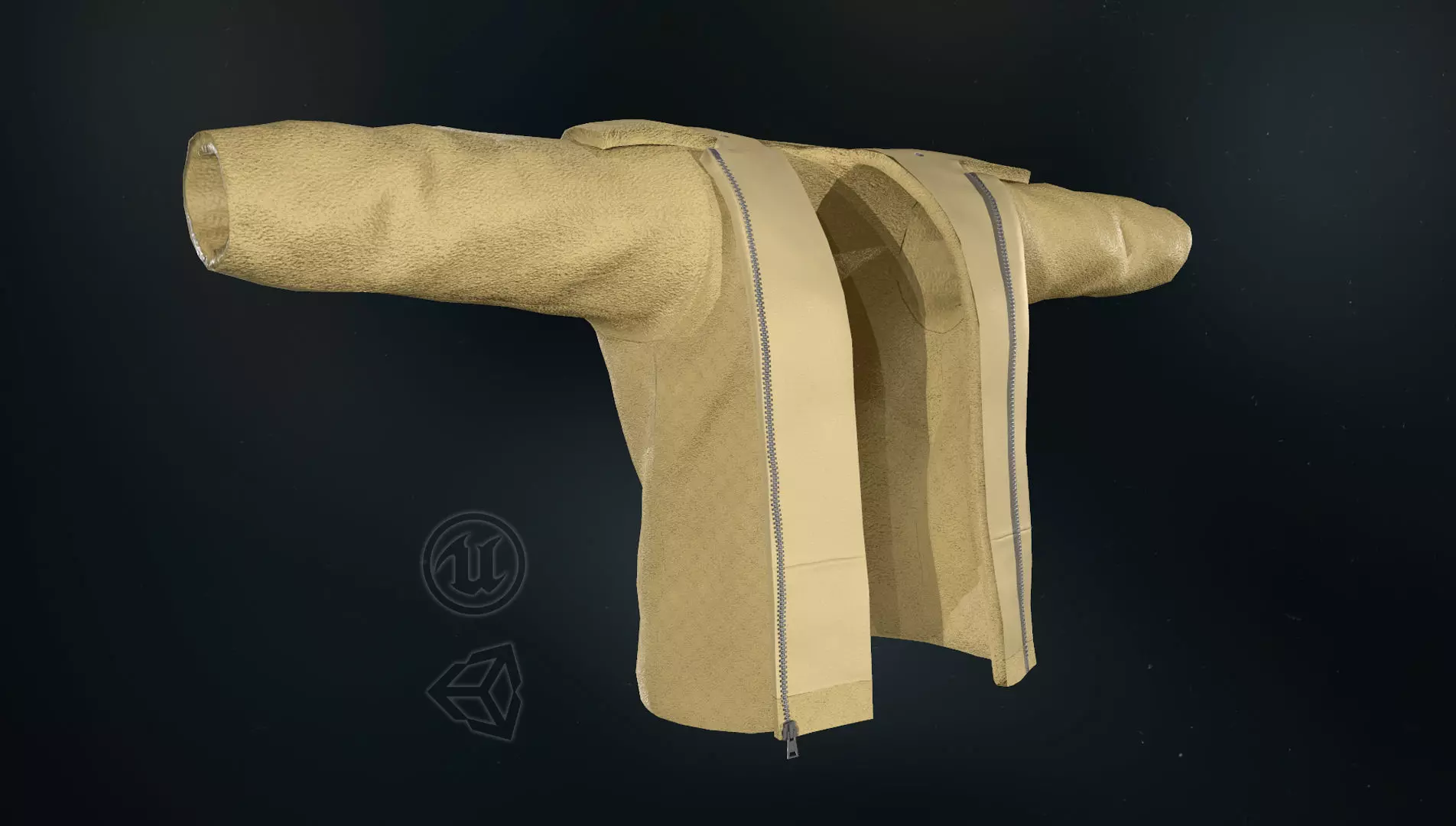 Fur Jacket Low-poly 3D model_0