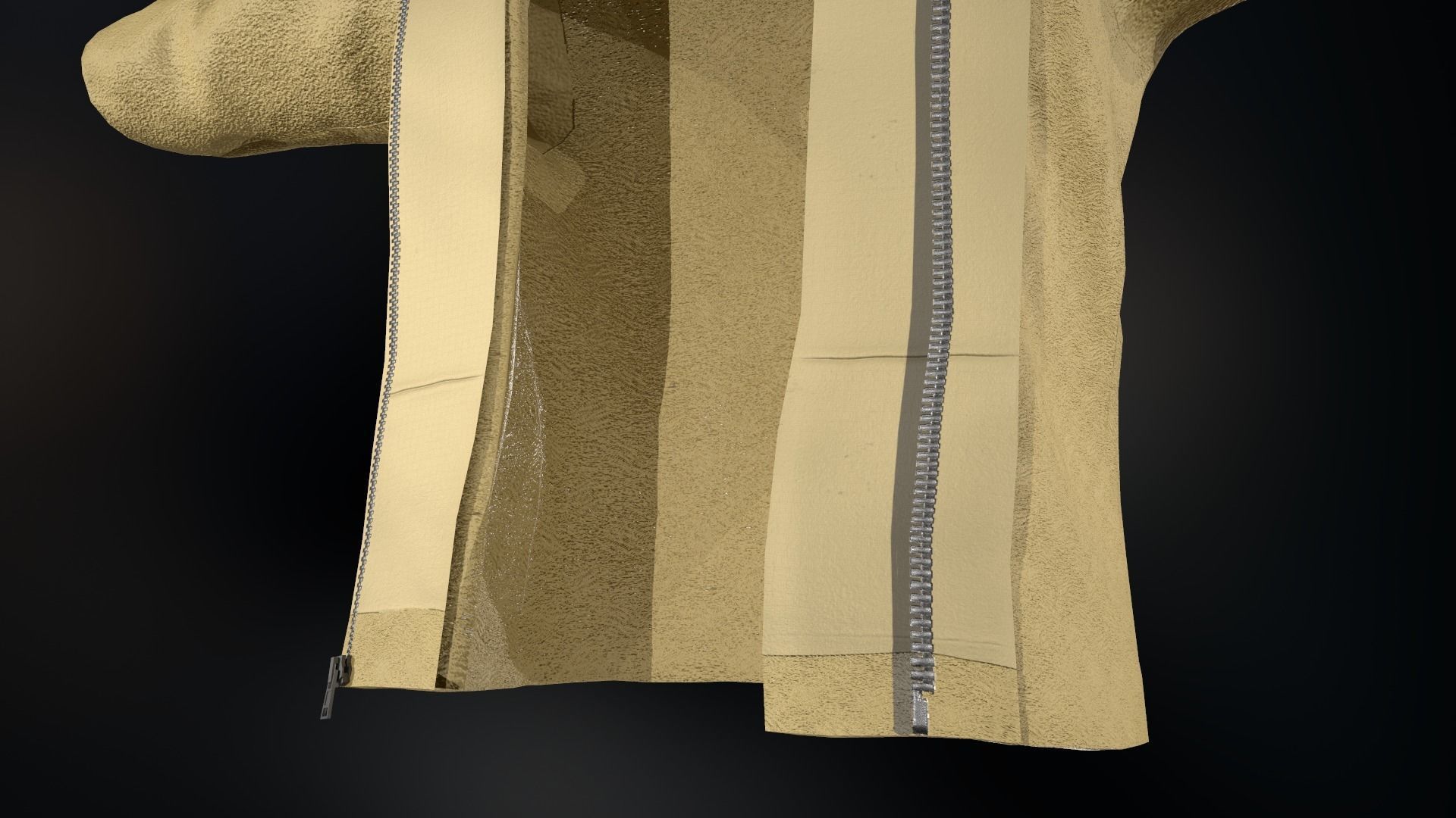 Fur Jacket Low-poly 3D model_10