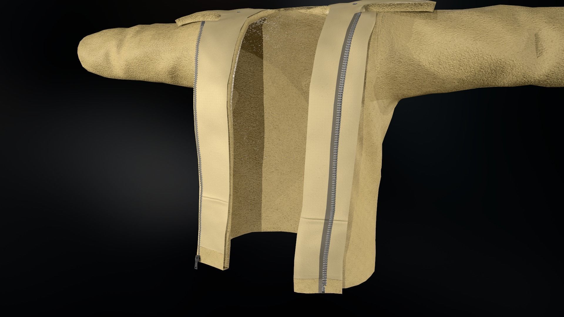 Fur Jacket Low-poly 3D model_8