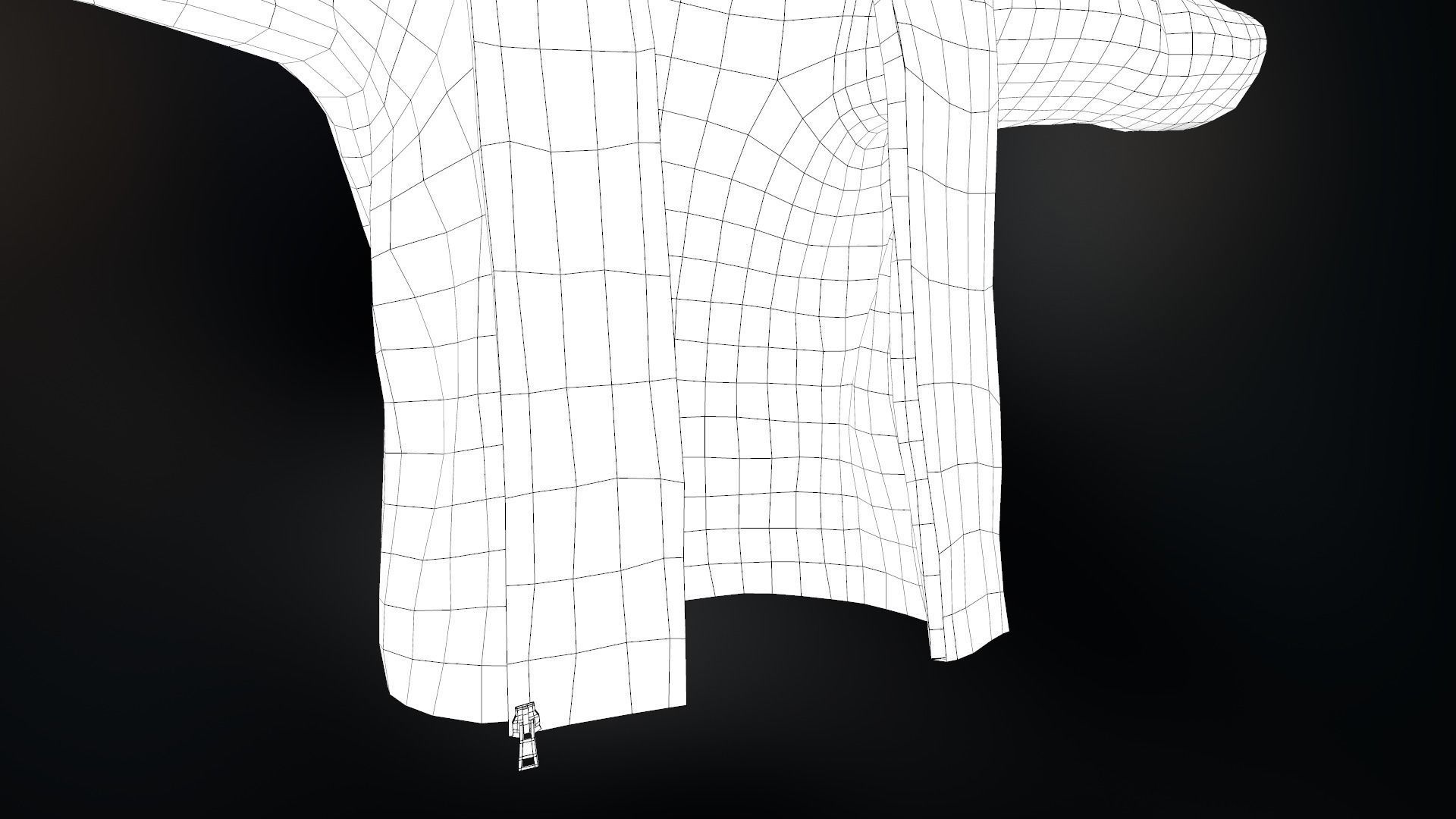 Fur Jacket Low-poly 3D model_30