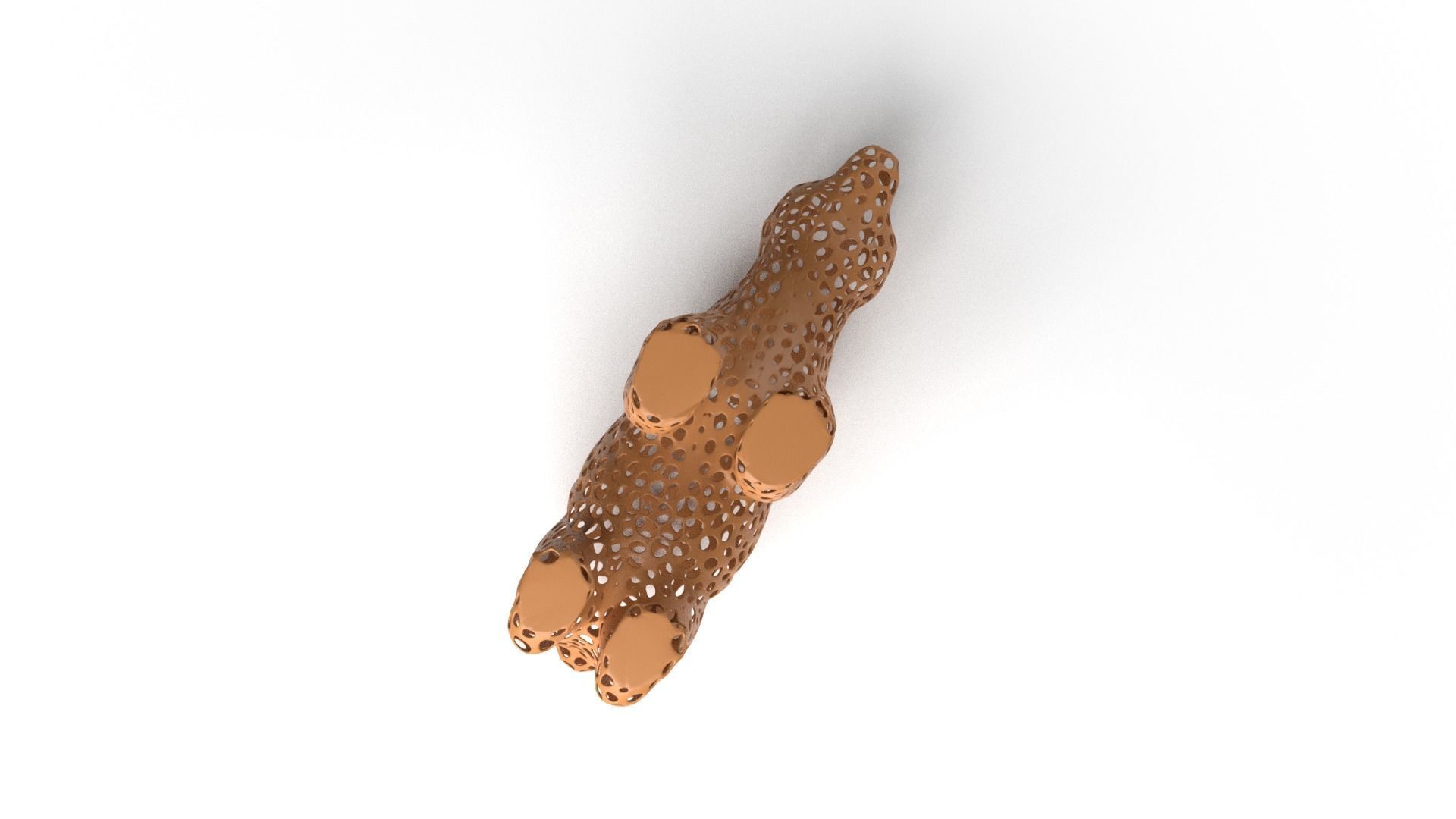 Bear Voronoi Low-poly 3D model_8