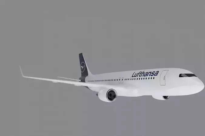 Lufthansa Airbus A320 Lowpoly Model