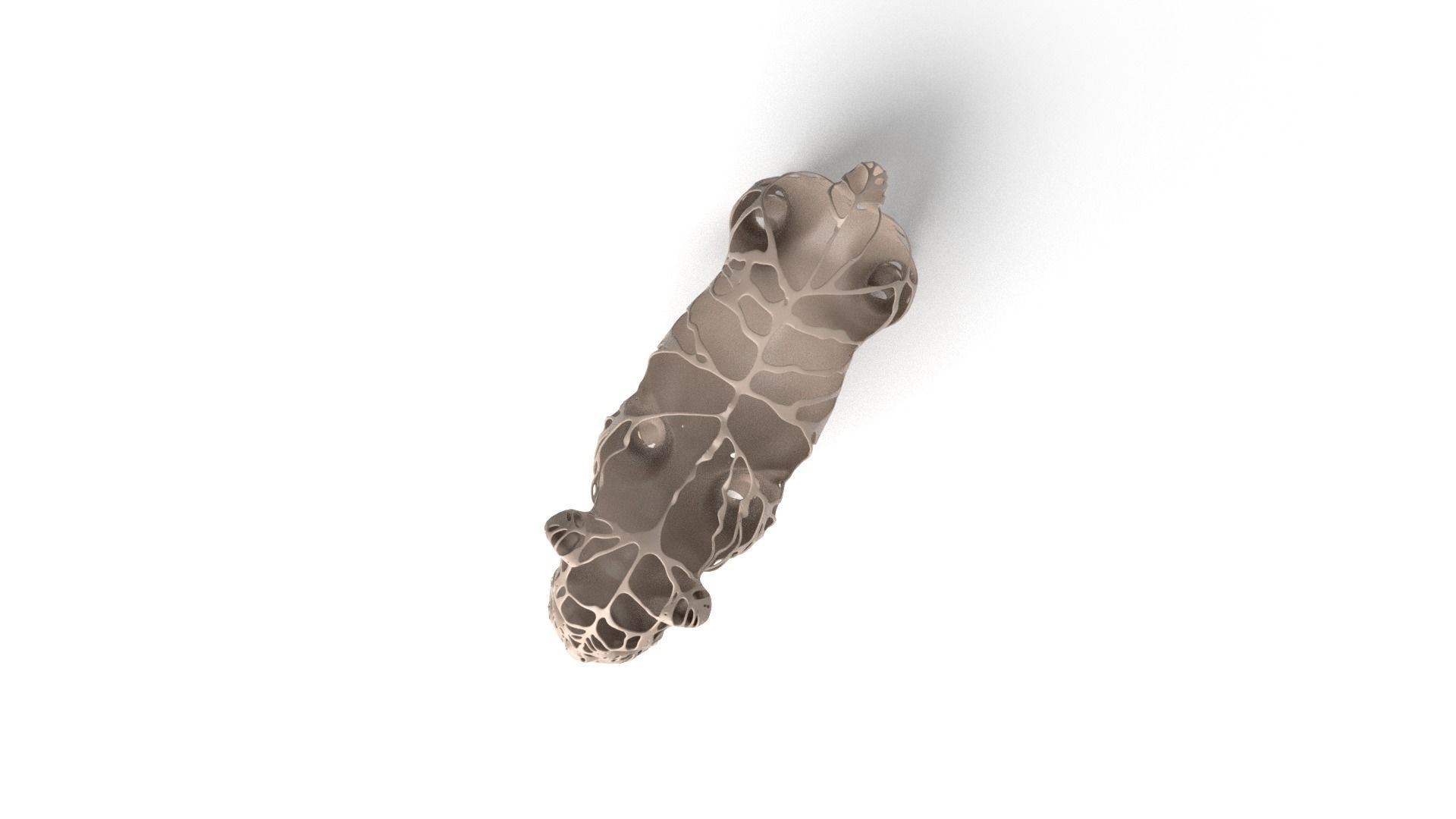 Bulldog Dust Voronoi Low-poly 3D model_7