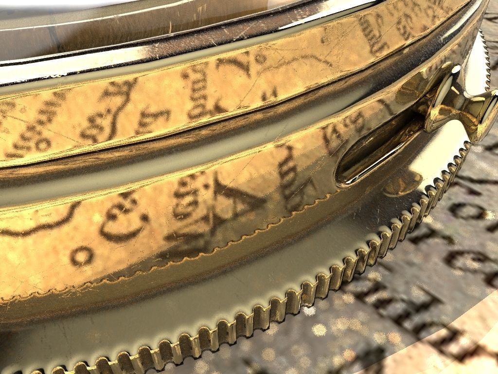 Compass with light scratches 3D model_2