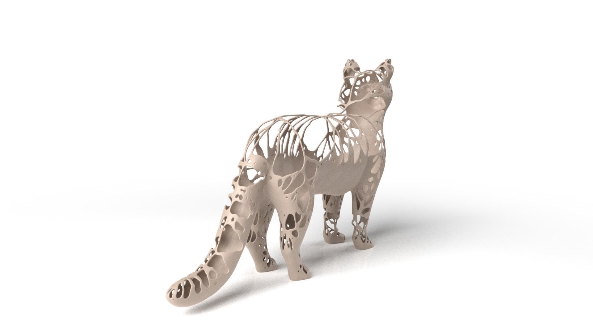 Cat Dust Voronoi Low-poly 3D model_4