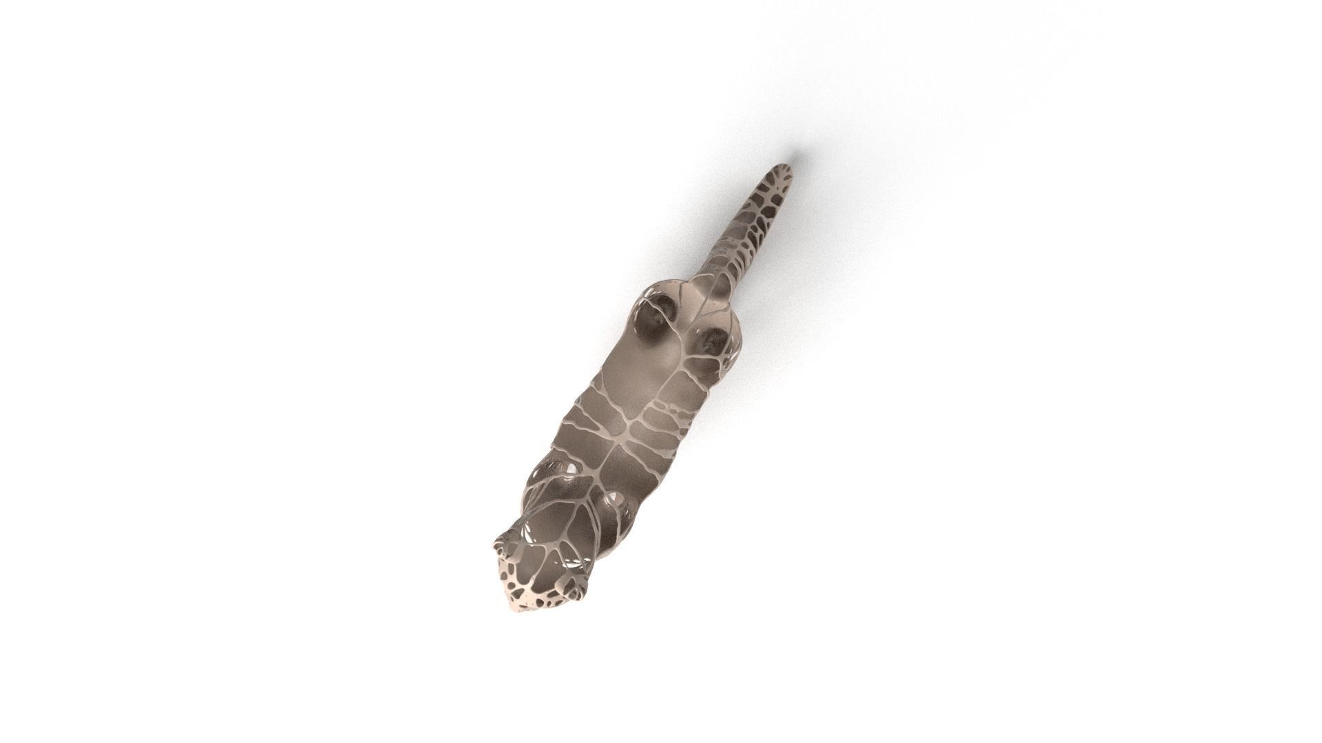 Cat Dust Voronoi Low-poly 3D model_7