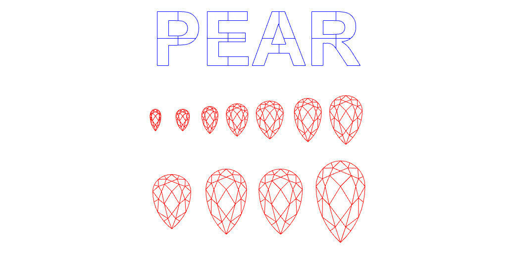 Diamond - Pear 3D print model_4