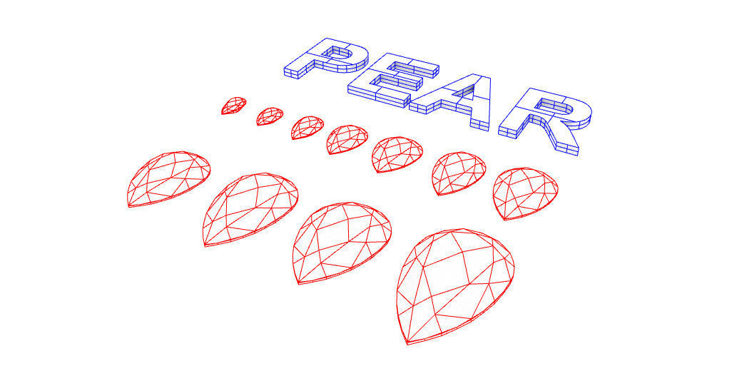 Diamond - Pear 3D print model_5