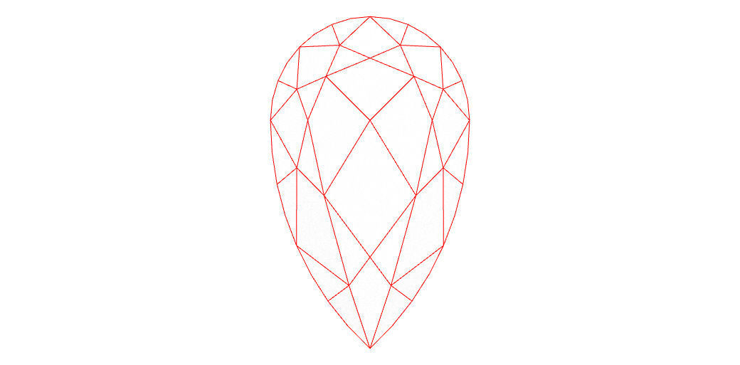 Diamond - Pear 3D print model_6