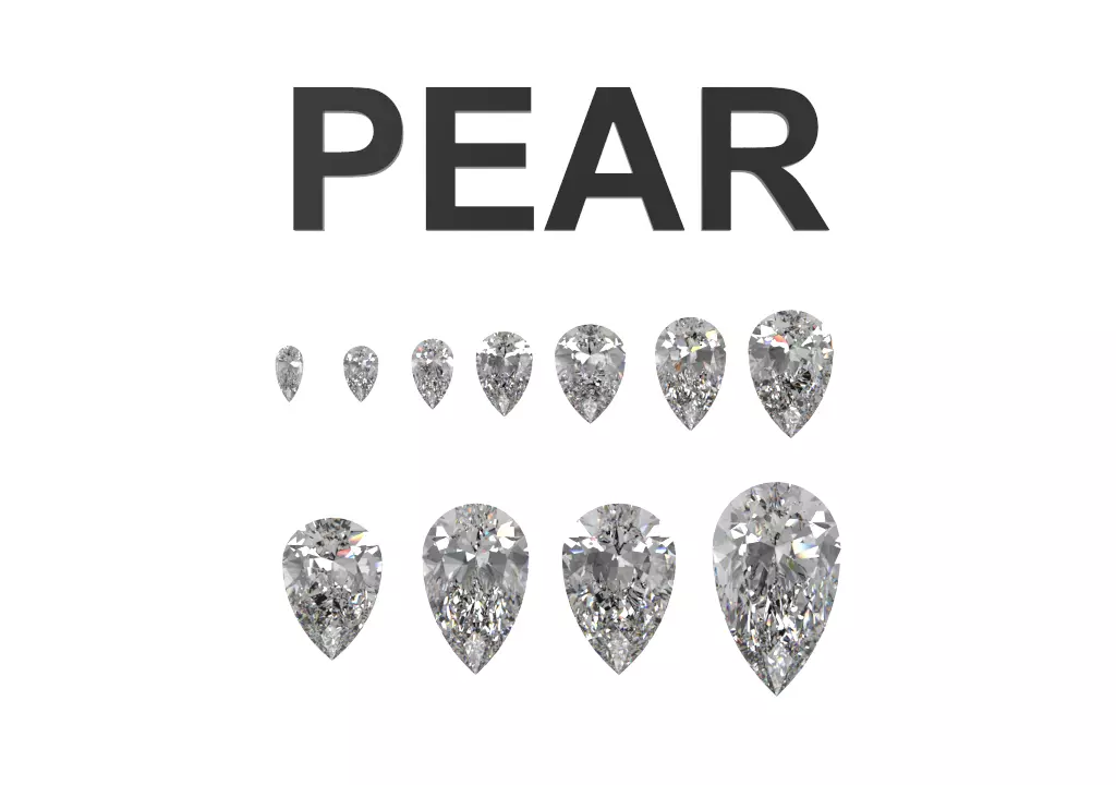 Diamond - Pear 3D print model_0