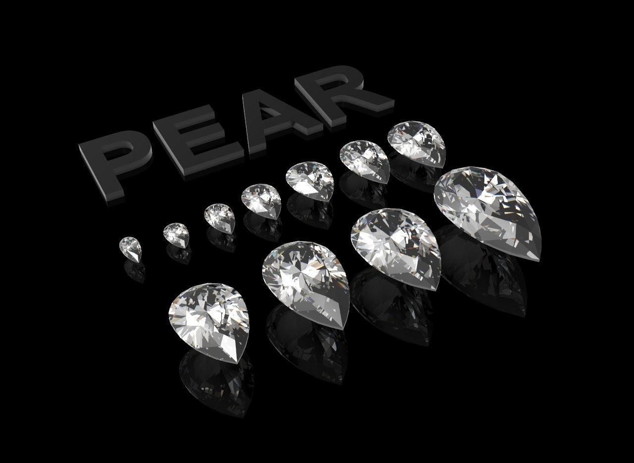Diamond - Pear 3D print model_1