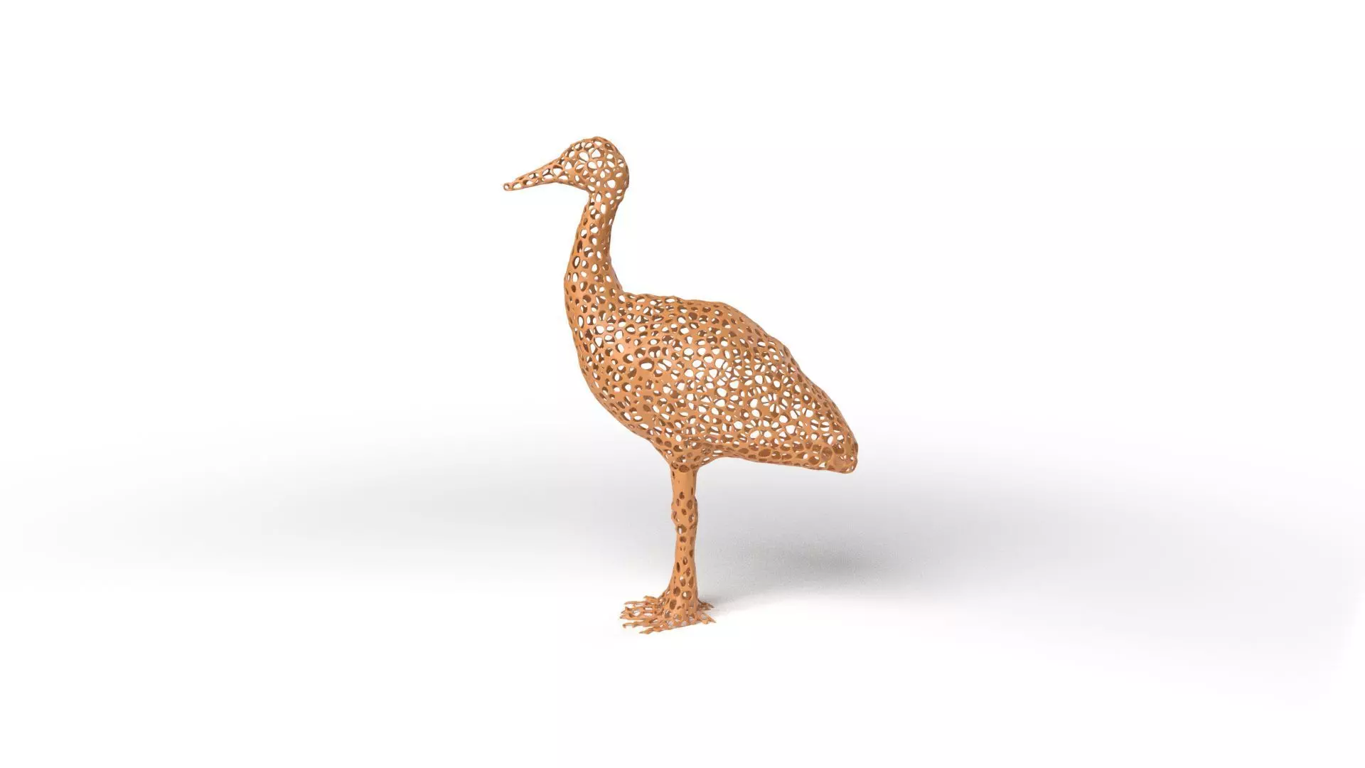 Crane Voronoi Low-poly 3D model_0