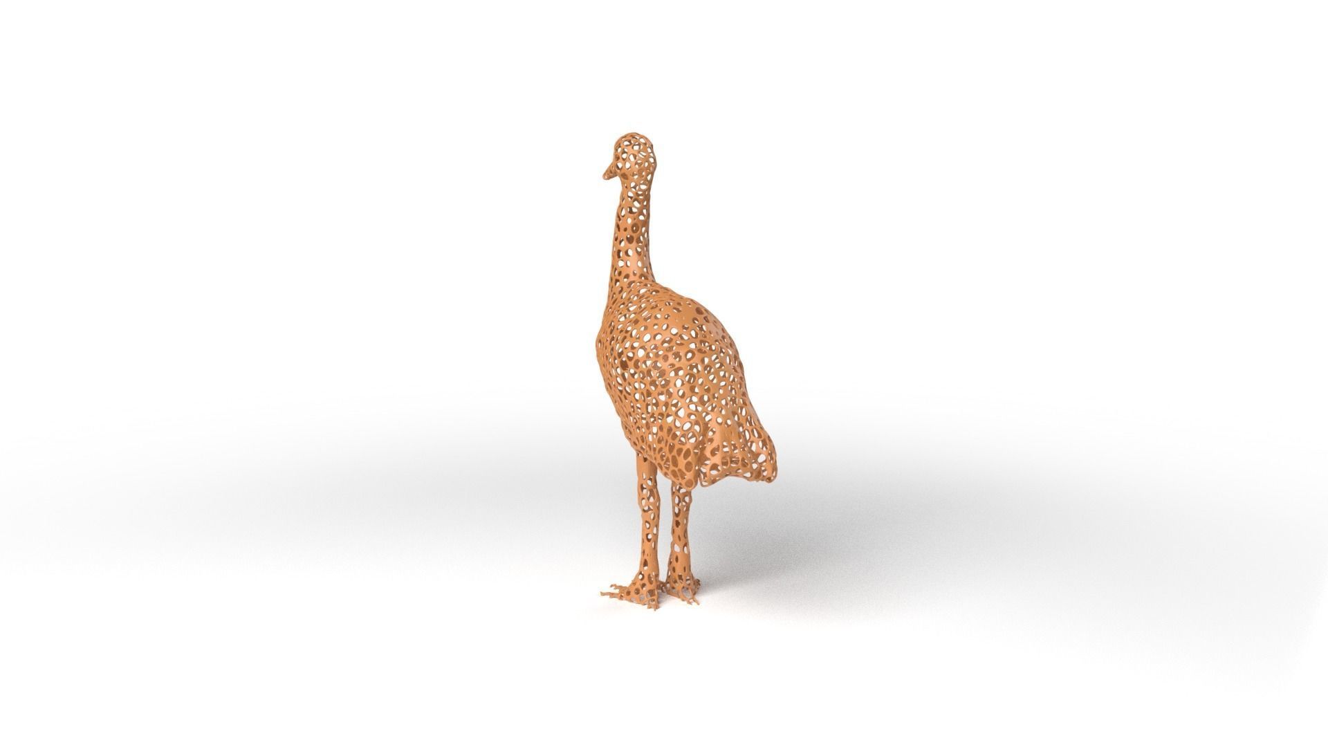 Crane Voronoi Low-poly 3D model_5