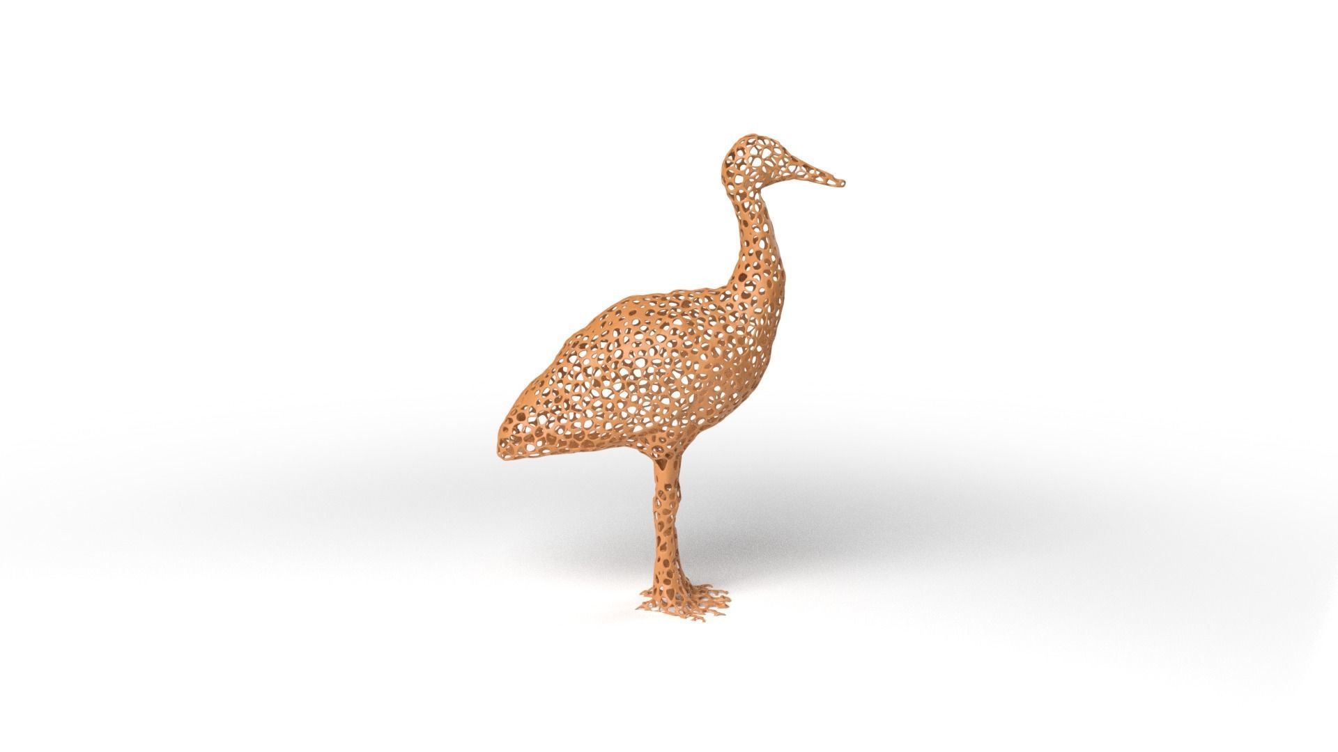 Crane Voronoi Low-poly 3D model_3