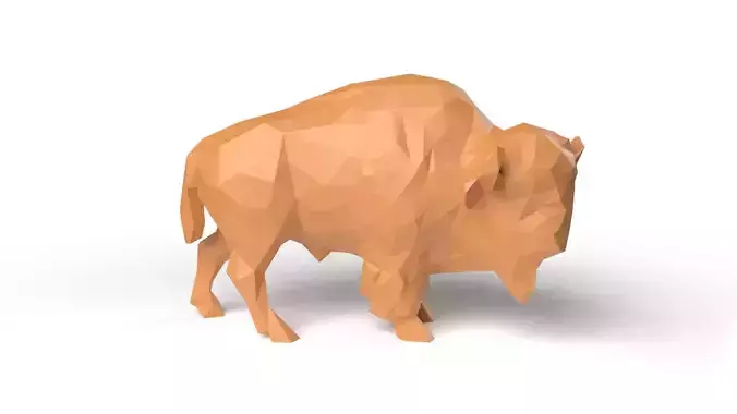 Bison Low Poligonal