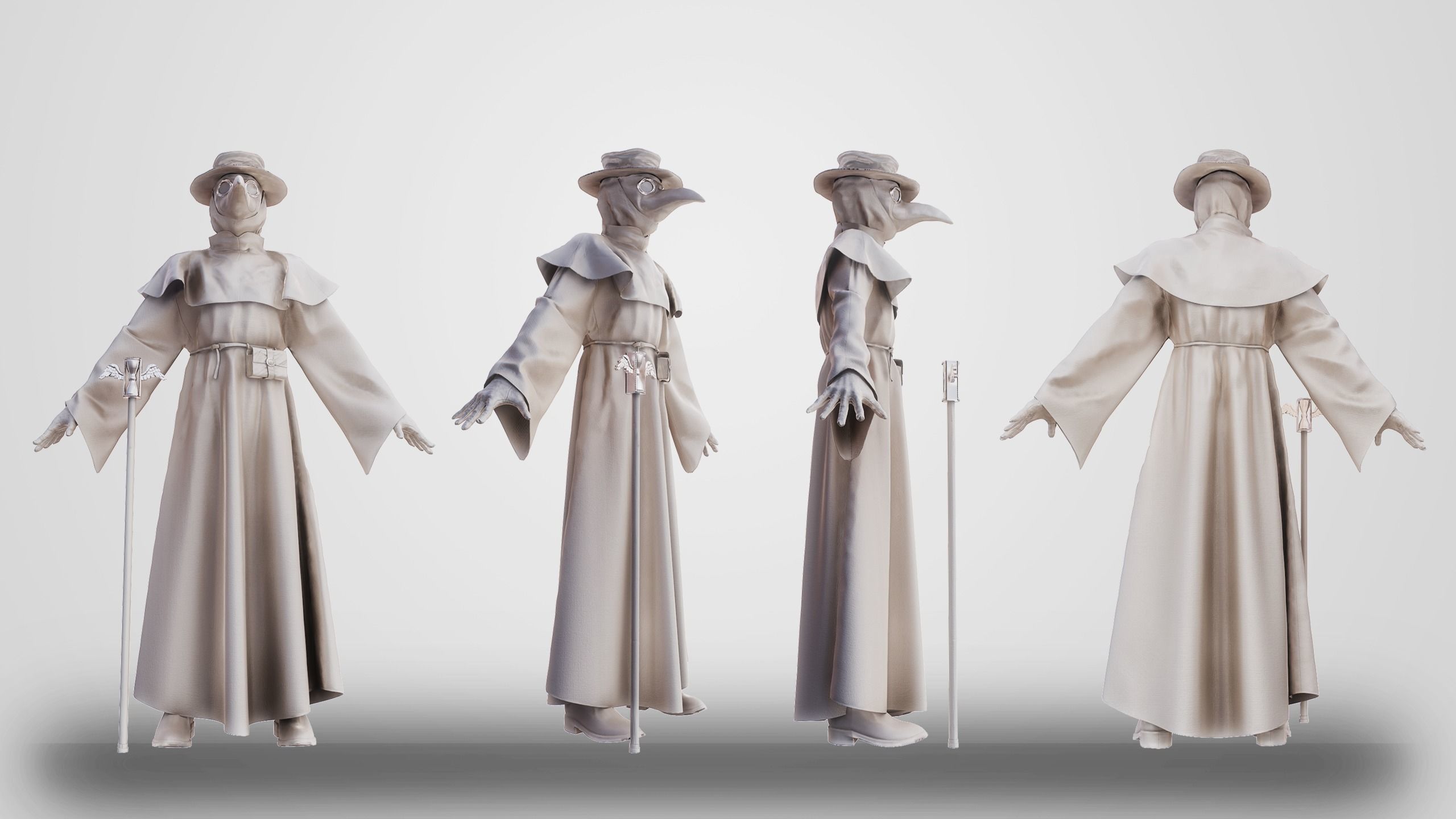 The plague doctor 3D model_2