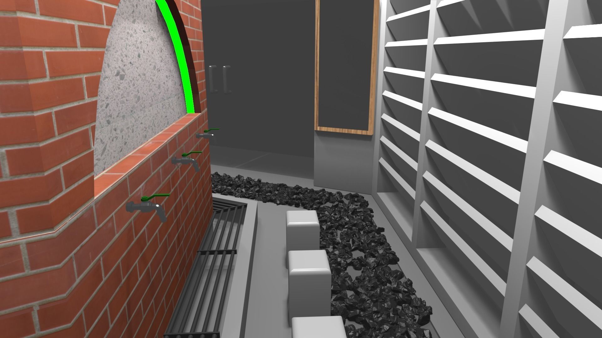 woman ablution place 3D model_6