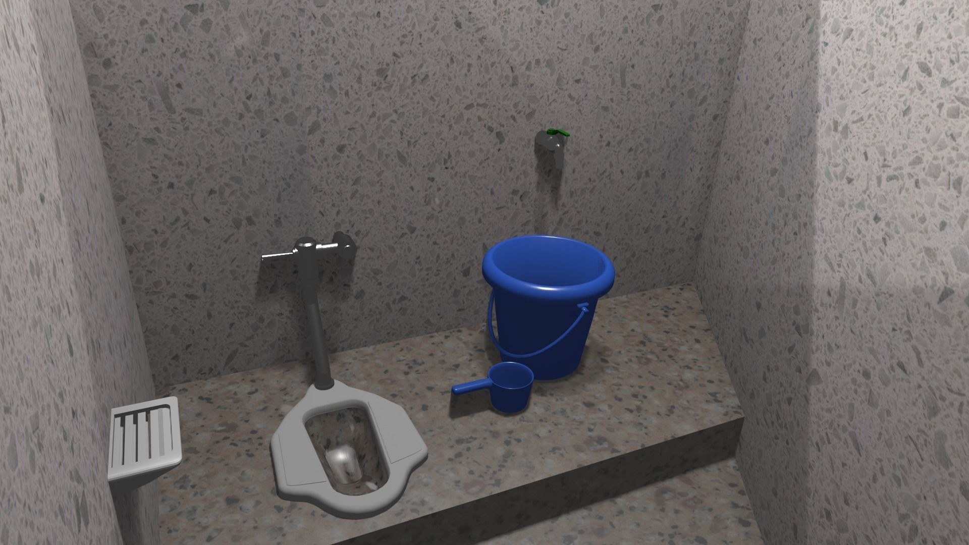 woman ablution place 3D model_4
