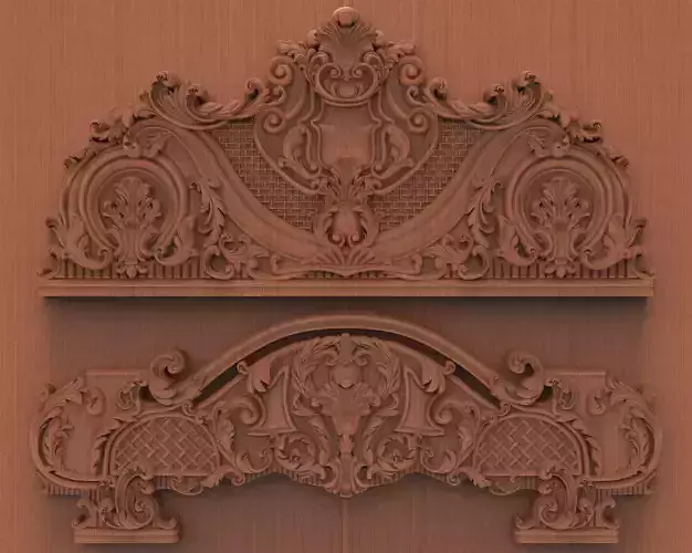 antique woof carving bed desing 