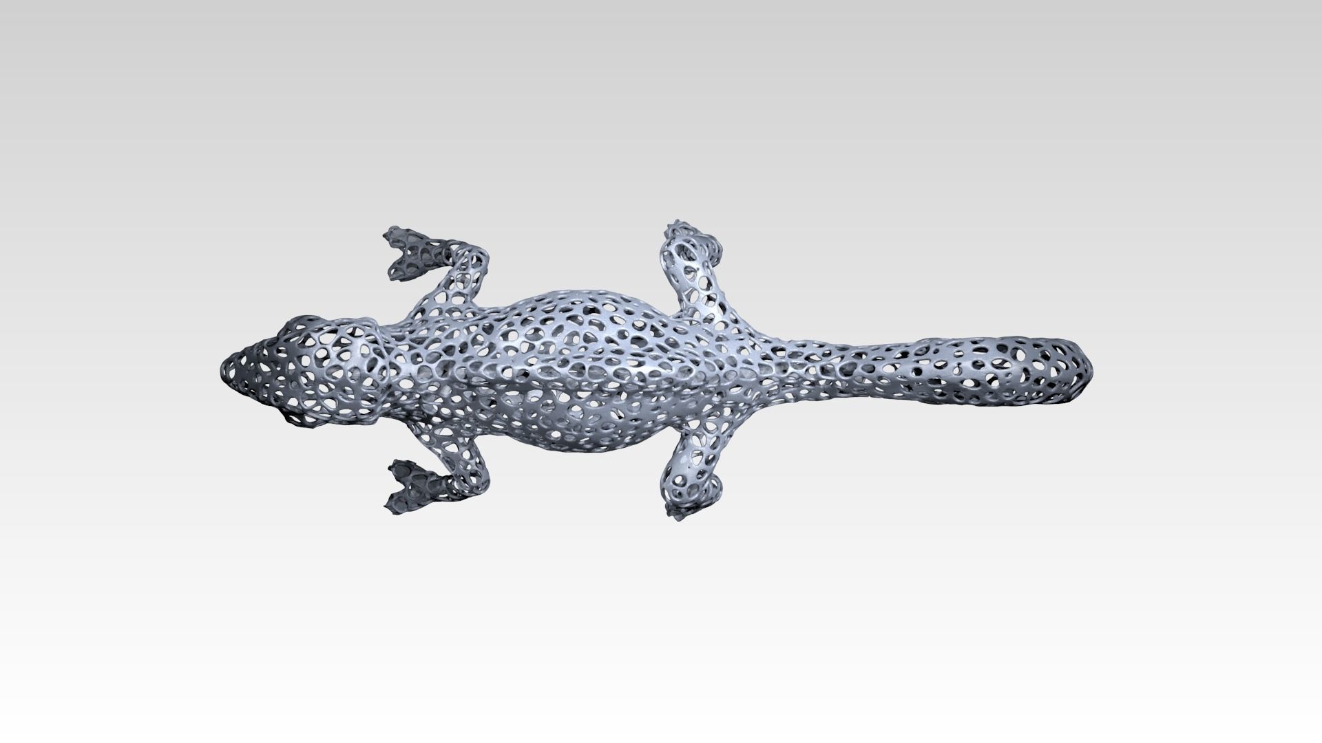 Chameleon Voronoi Low-poly 3D model_6