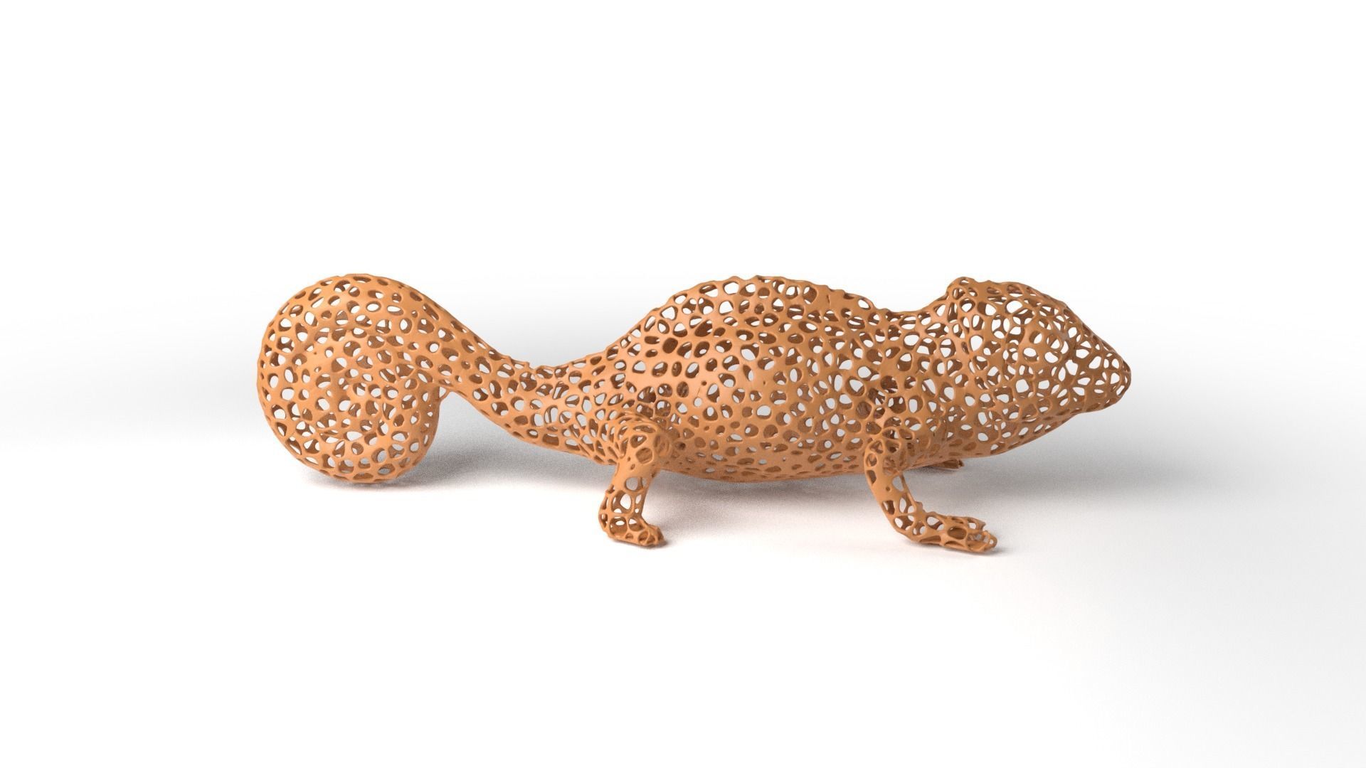 Chameleon Voronoi Low-poly 3D model_3