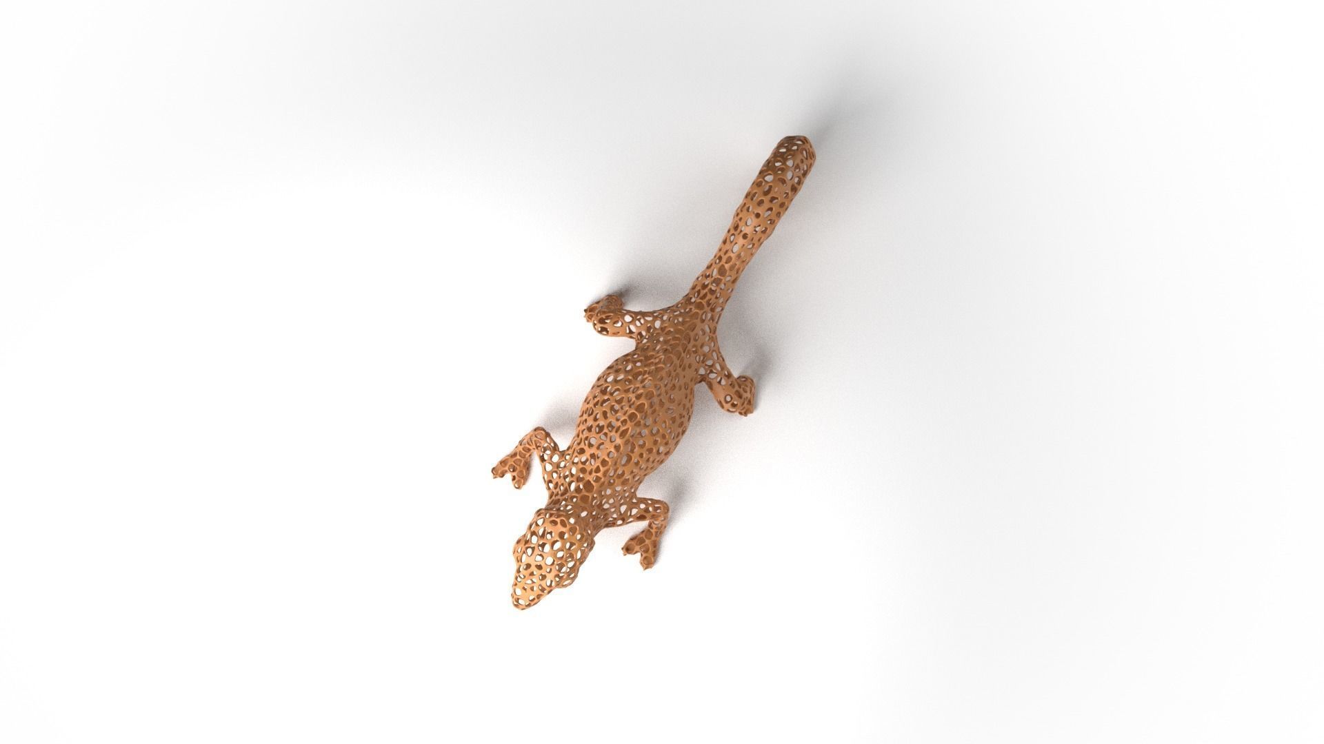 Chameleon Voronoi Low-poly 3D model_8