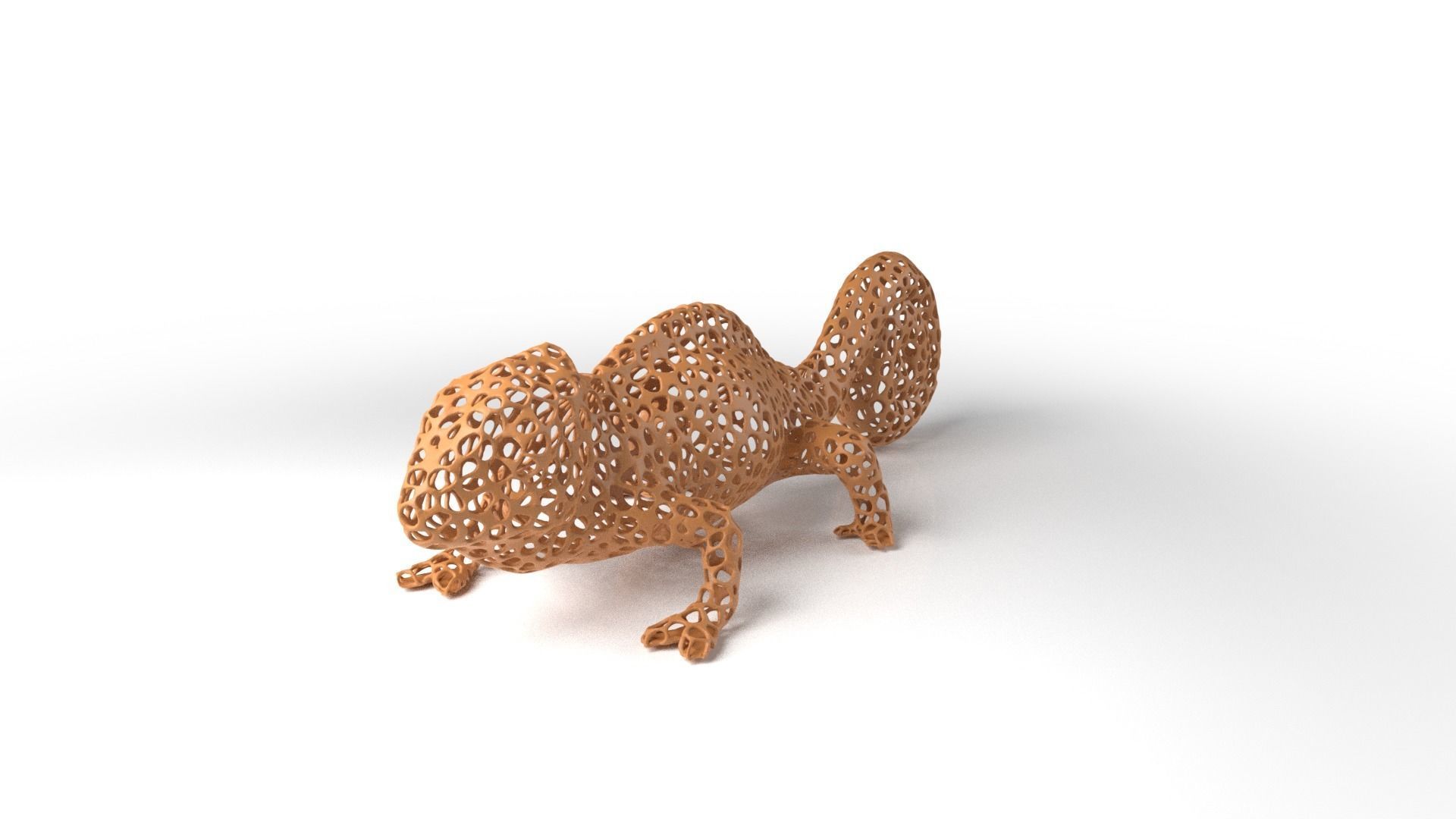 Chameleon Voronoi Low-poly 3D model_1