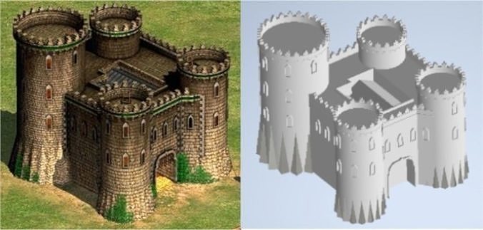 Byzantine castle - Age of Empires II 3D print model