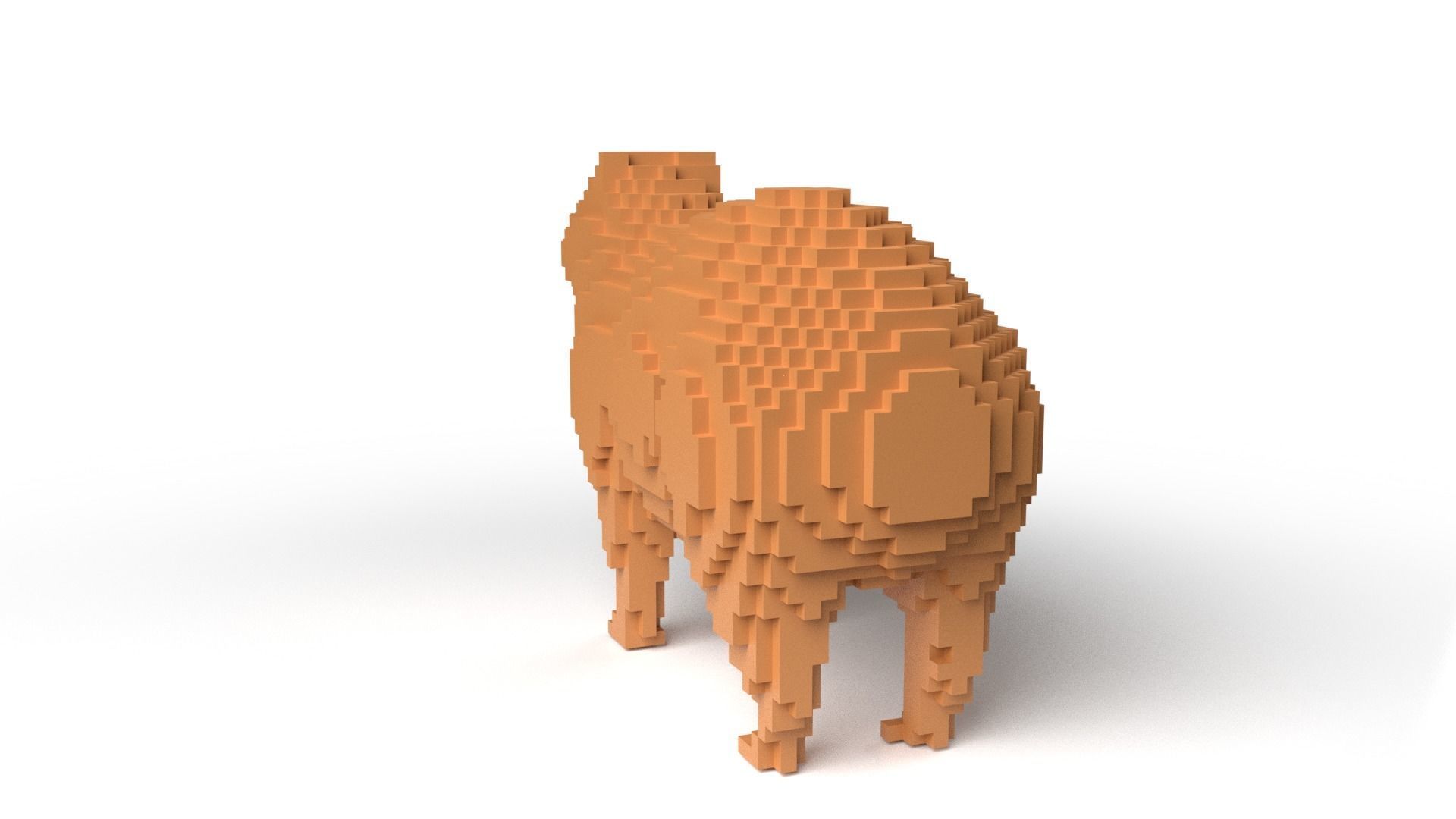 Capybara Minecraft Voxel Low-poly 3D model_5