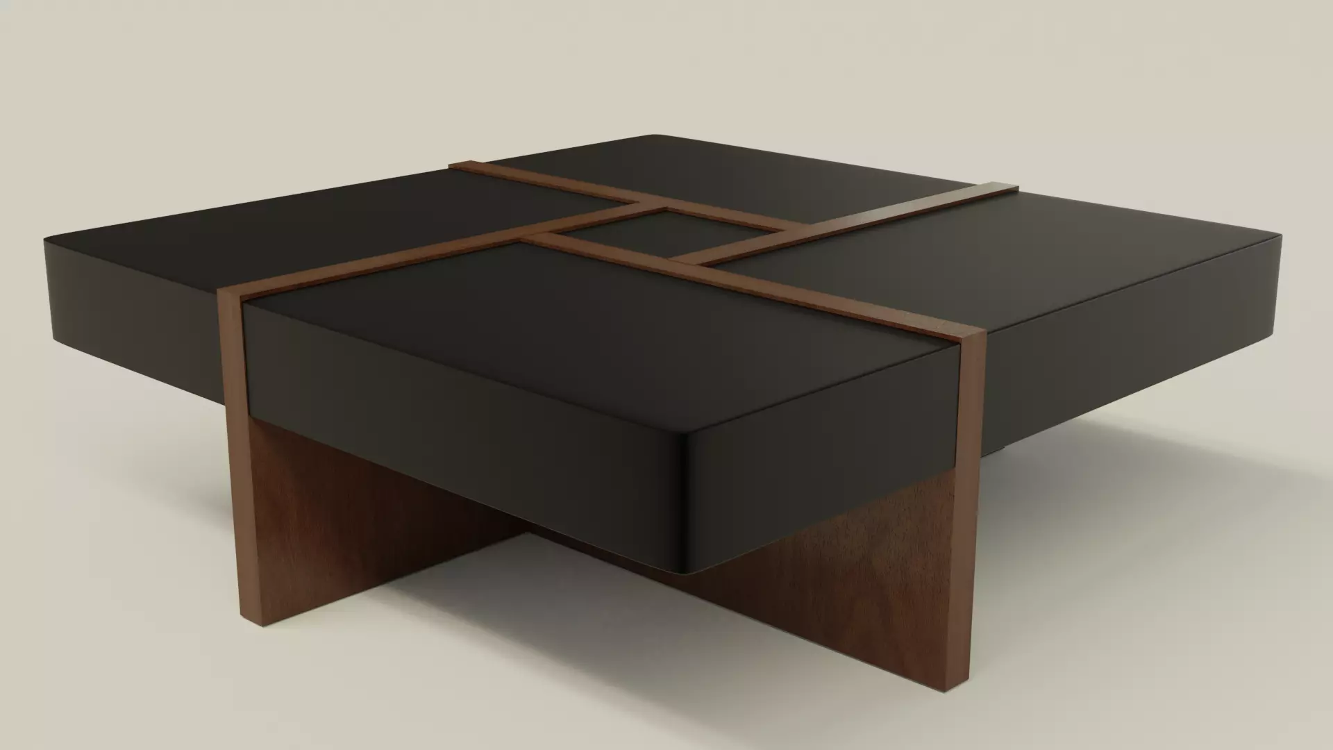 Modren table Low-poly 3D model_0