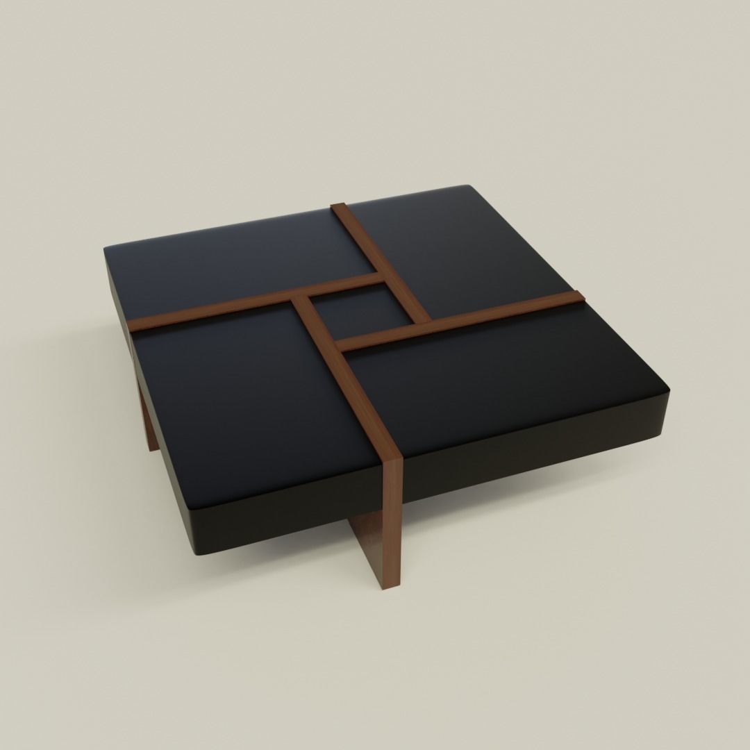 Modren table Low-poly 3D model_2