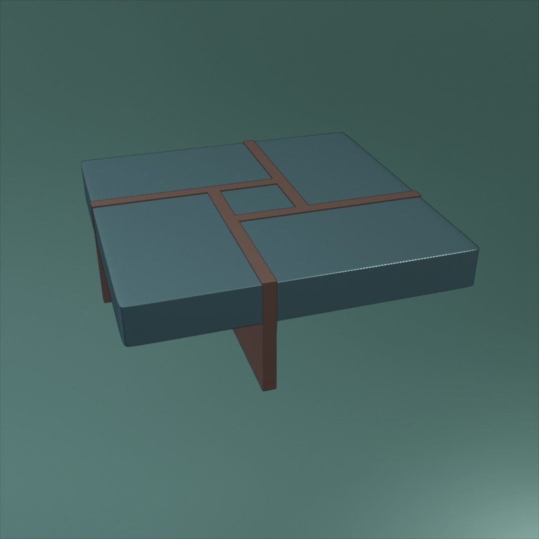 Modren table Low-poly 3D model_6