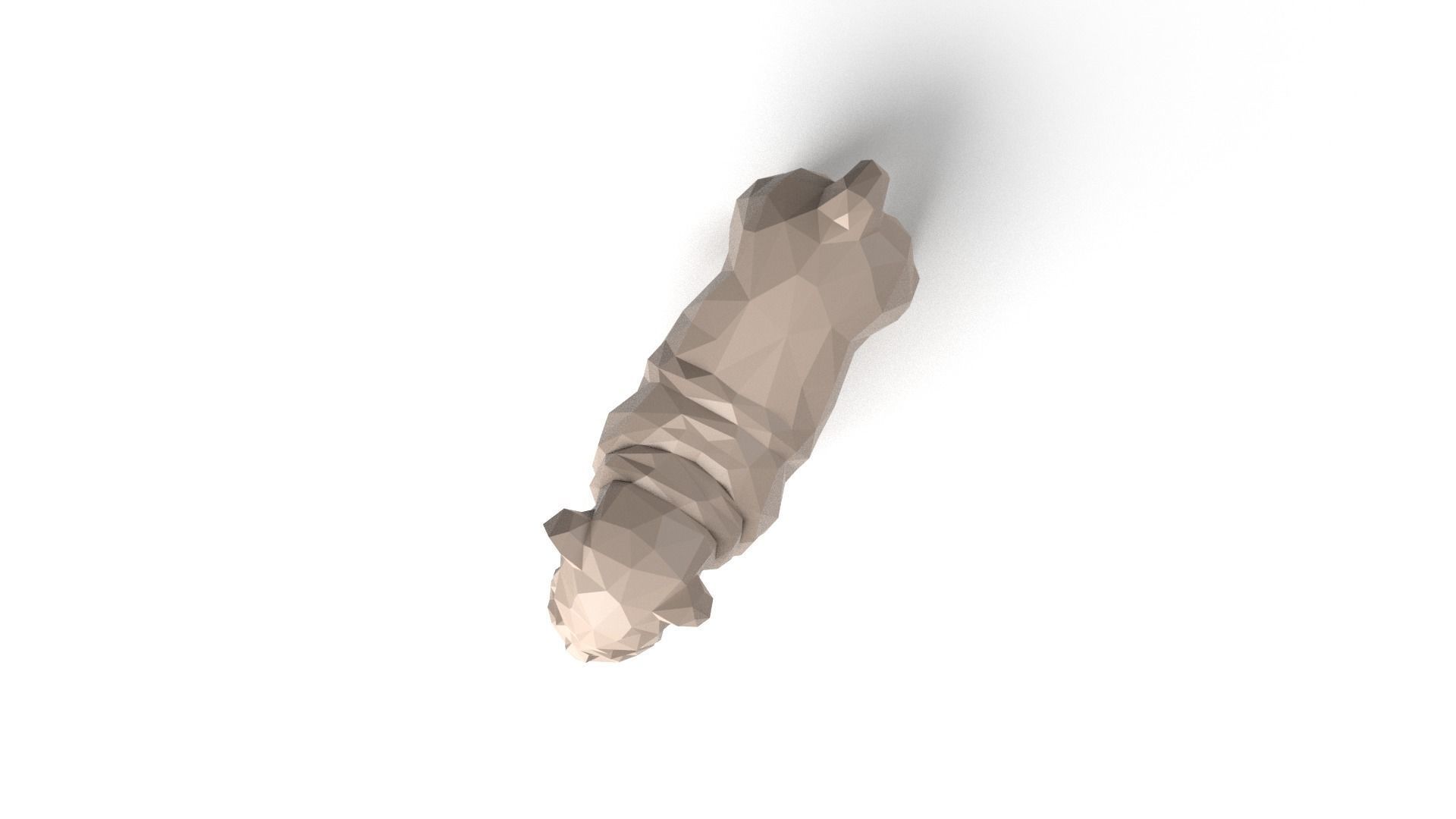 Bulldog Low Poligonal Low-poly 3D model_7
