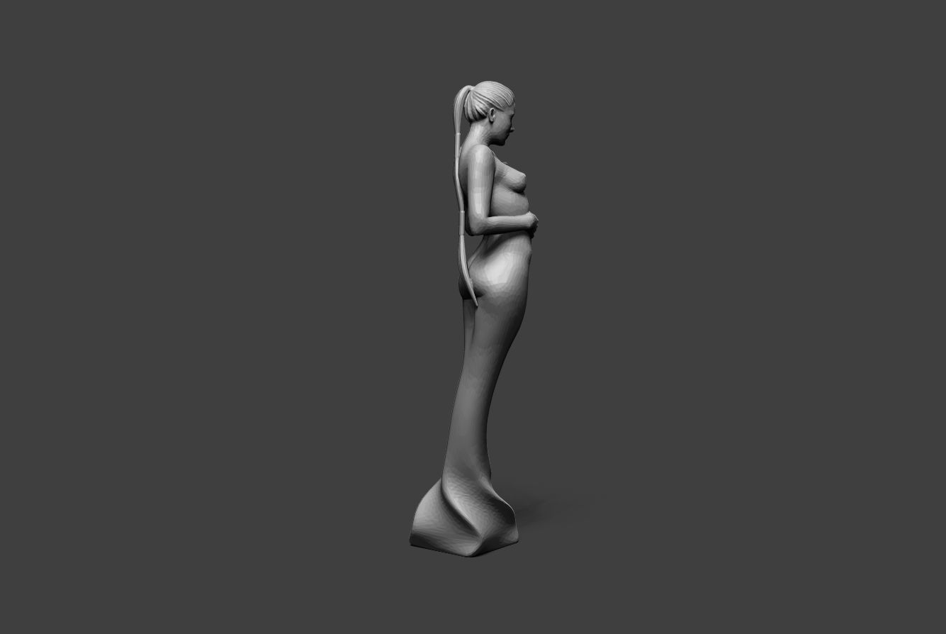 Low Poly Woman 8 3D print model_4