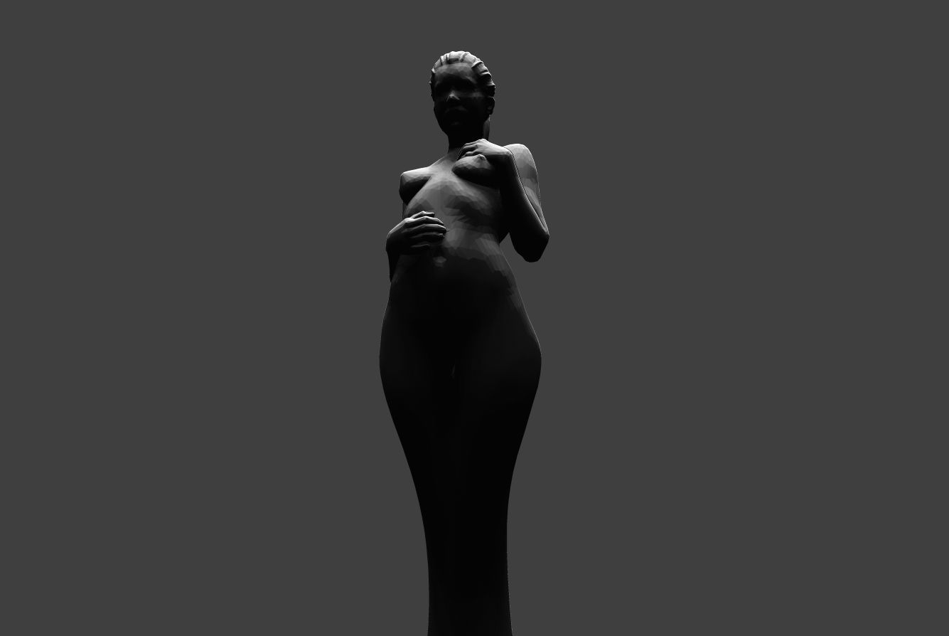 Low Poly Woman 8 3D print model_10
