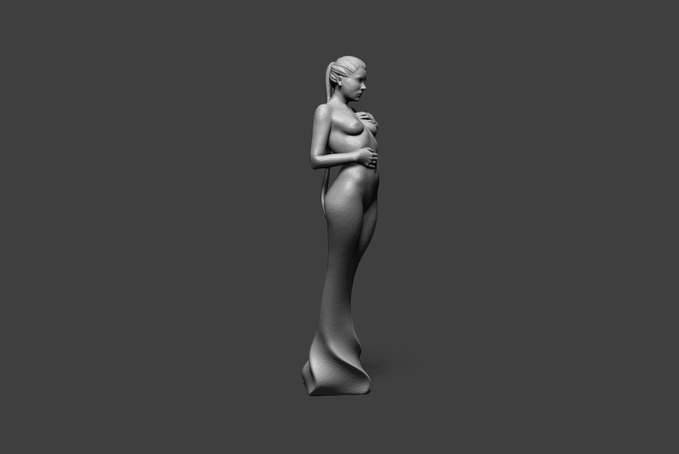 Low Poly Woman 8 3D print model_3