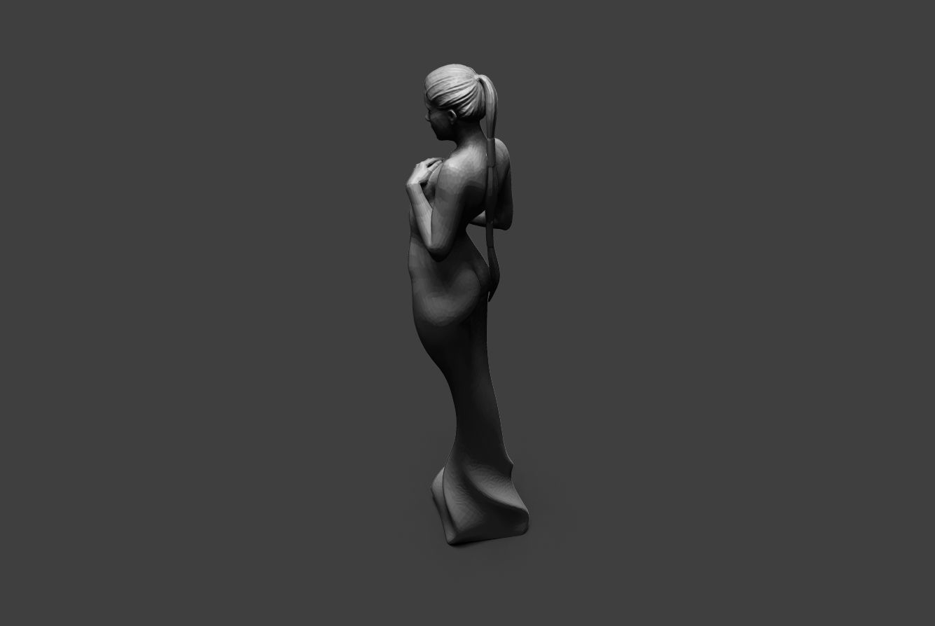 Low Poly Woman 8 3D print model_9