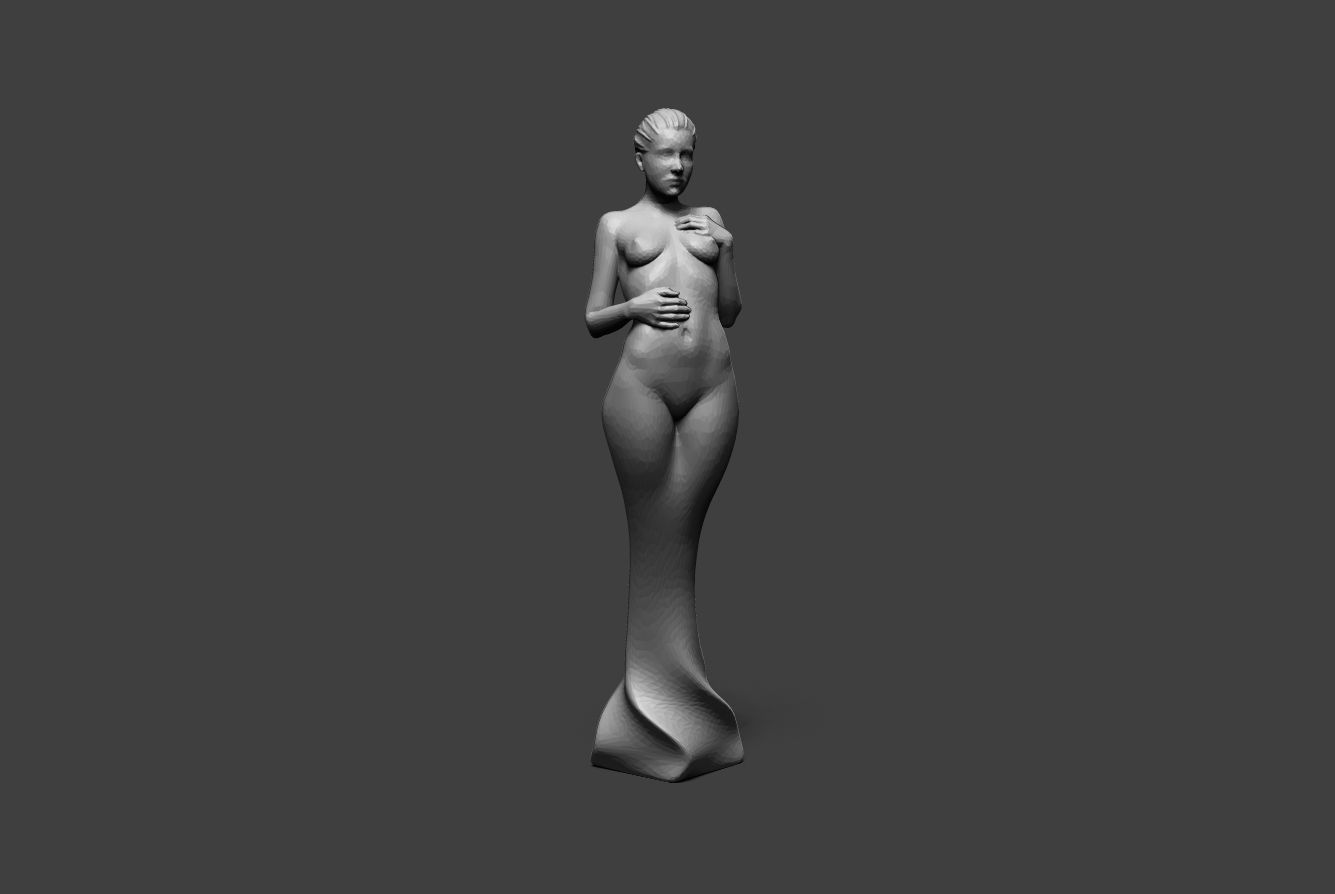 Low Poly Woman 8 3D print model_2