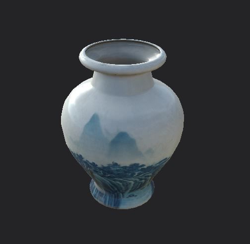 Vase pottery jar chinese japanese Unity ready Low-poly 3D Low-poly 3D model_7