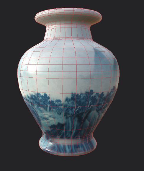 Vase pottery jar chinese japanese Unity ready Low-poly 3D Low-poly 3D model_3