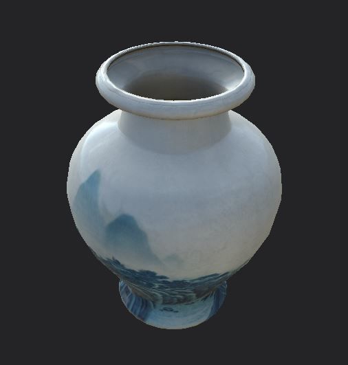 Vase pottery jar chinese japanese Unity ready Low-poly 3D Low-poly 3D model_13