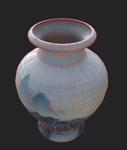 Vase pottery jar chinese japanese Unity ready Low-poly 3D Low-poly 3D model_15
